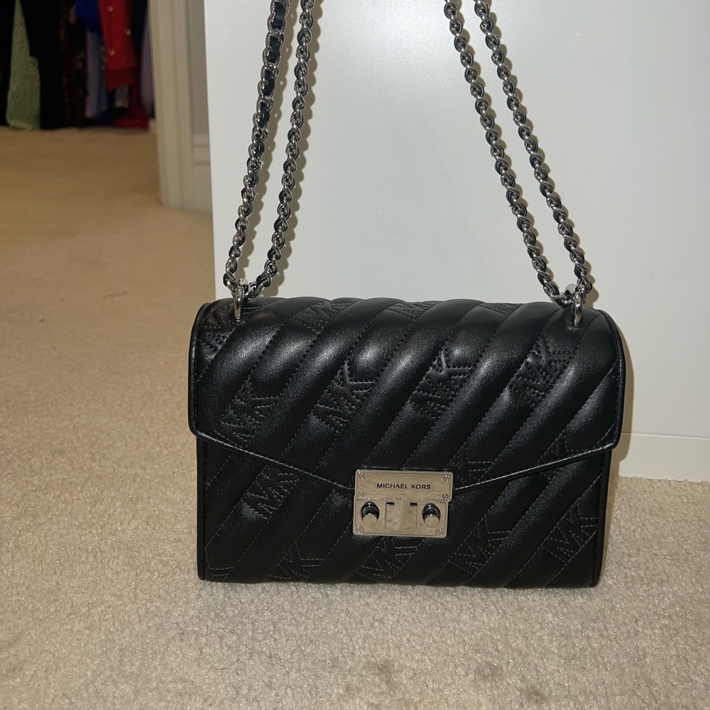 Michael Kors black cross body bag